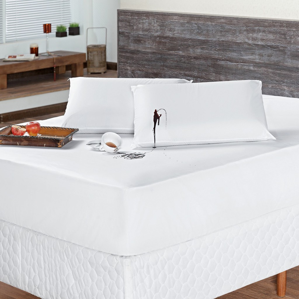Protetor de Colchão Impermeável Liso Solteiro