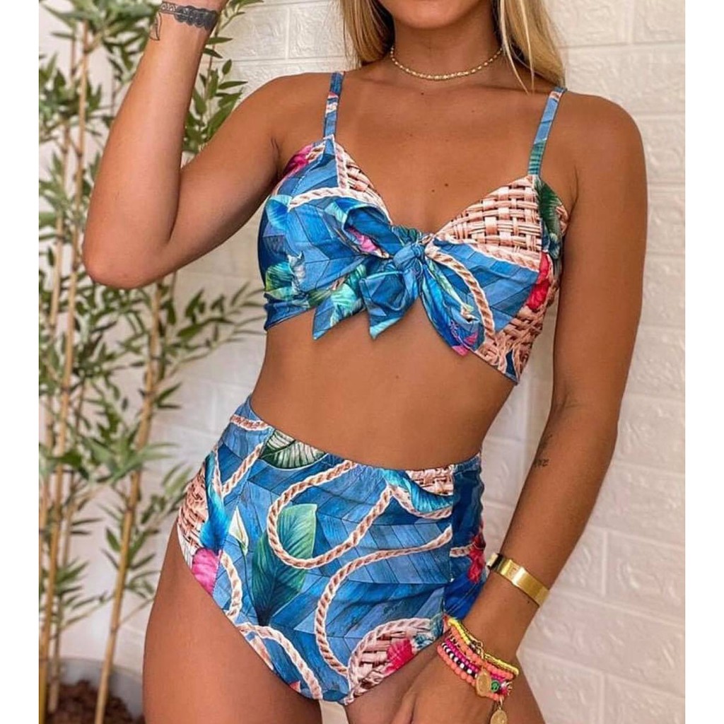 Biquíni Laço cintura alta Hot pants cd 022 feminino Lançamento