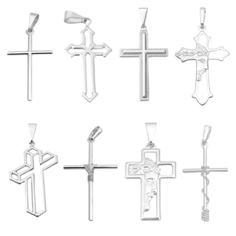 Pingente Masculino de Prata Maciça 925 Crucifixo 