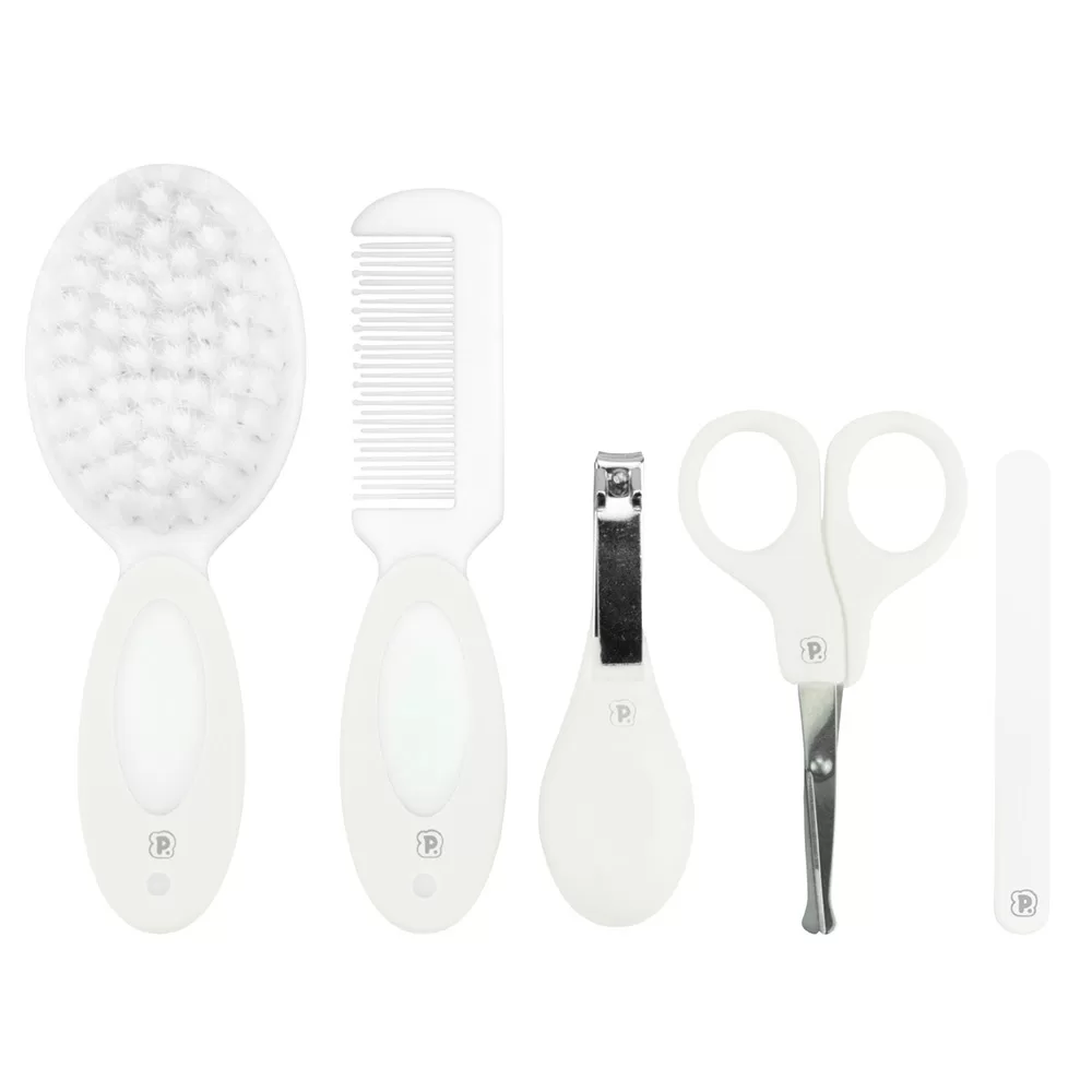 KIT bebê Higiene completo com tesoura, pente, escova, lixa e cortador de unha – pimpolho enxoval