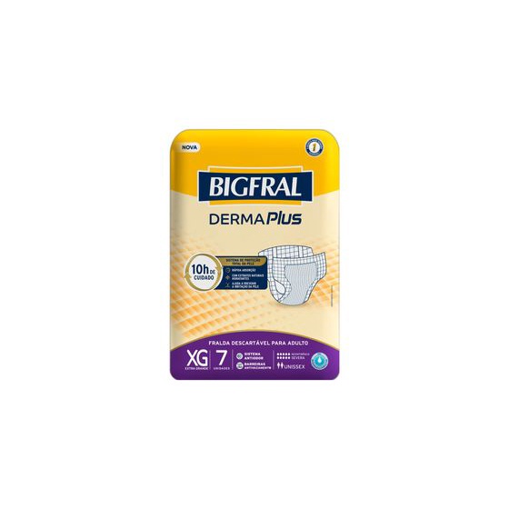 KIT 10 FRALDA GERIATRICA BIGFRAL PLUS XG / 7 = 70 