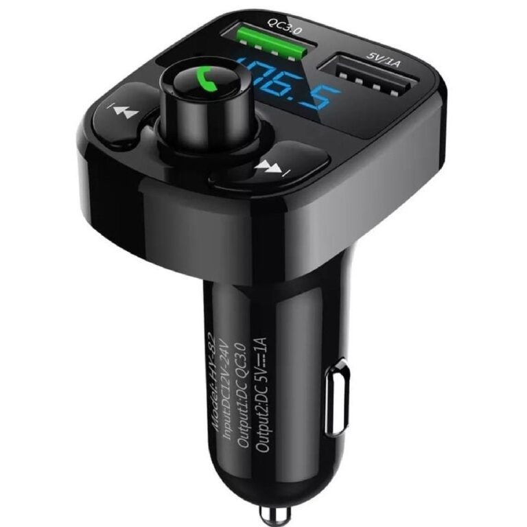 Carregador Carro Transmissor Fm Bluetooth Veicular