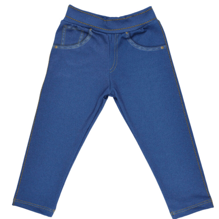 Calça Fake Jeans Sem Elástico Para Bebê E Crian