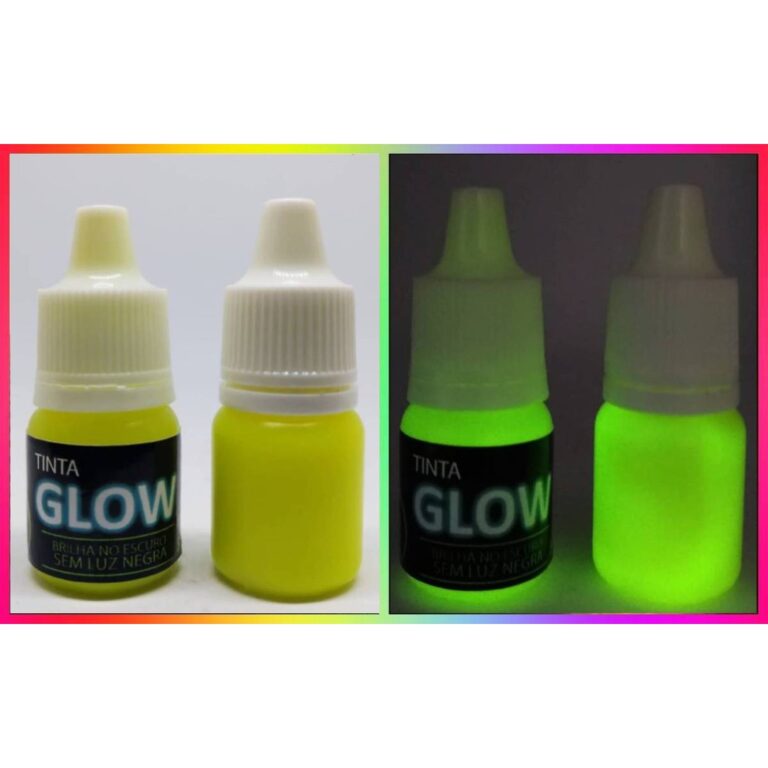Tinta Glow 5ml C/Aplicador Brilha No Escuro Sem Lu