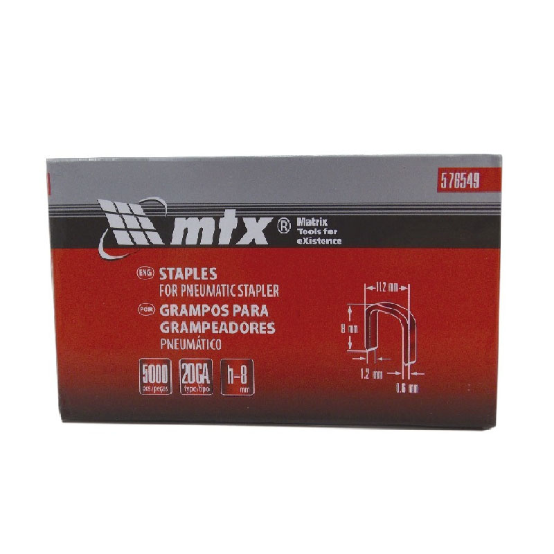 Grampos 8mm Para Grampeador Pneumático 576549 MTX