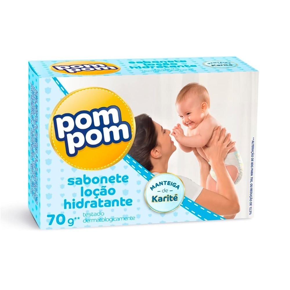 SABONETE POMPOM EM BARRA HIDRATANTE  – 80gr