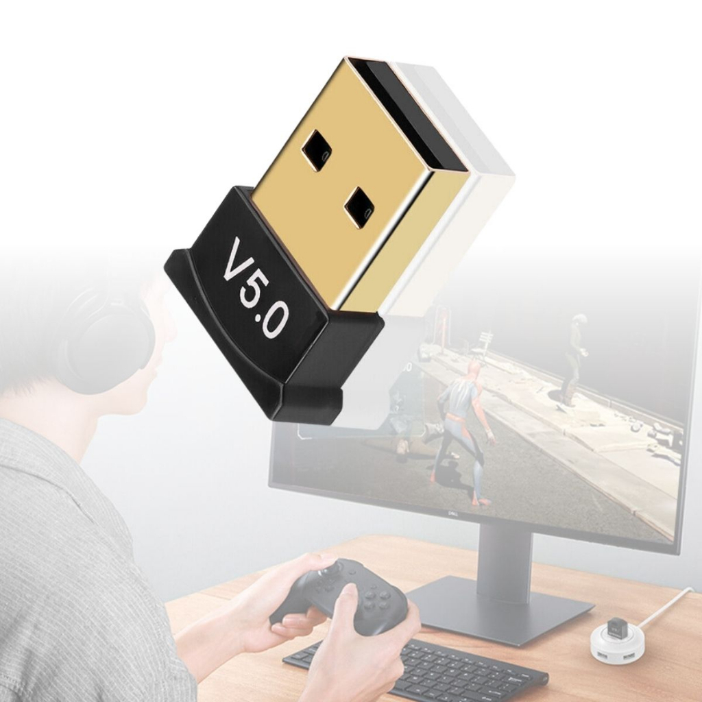 Receptor Bluetooth 5.0 Usb Mini Adaptador Manete Controle Ps4 PS5 Xbox One S Jogar No Computador Pc