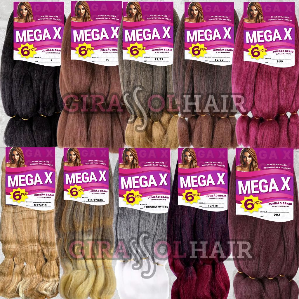 Cabelo Super Jumbão MEGA X 400 gramas – Jumbo para Trança