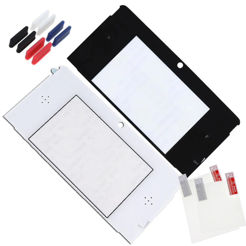 Cobertura Frente Tela Lcd Superior Nintendo 3ds + Borrachas de proteção, batentes + películas