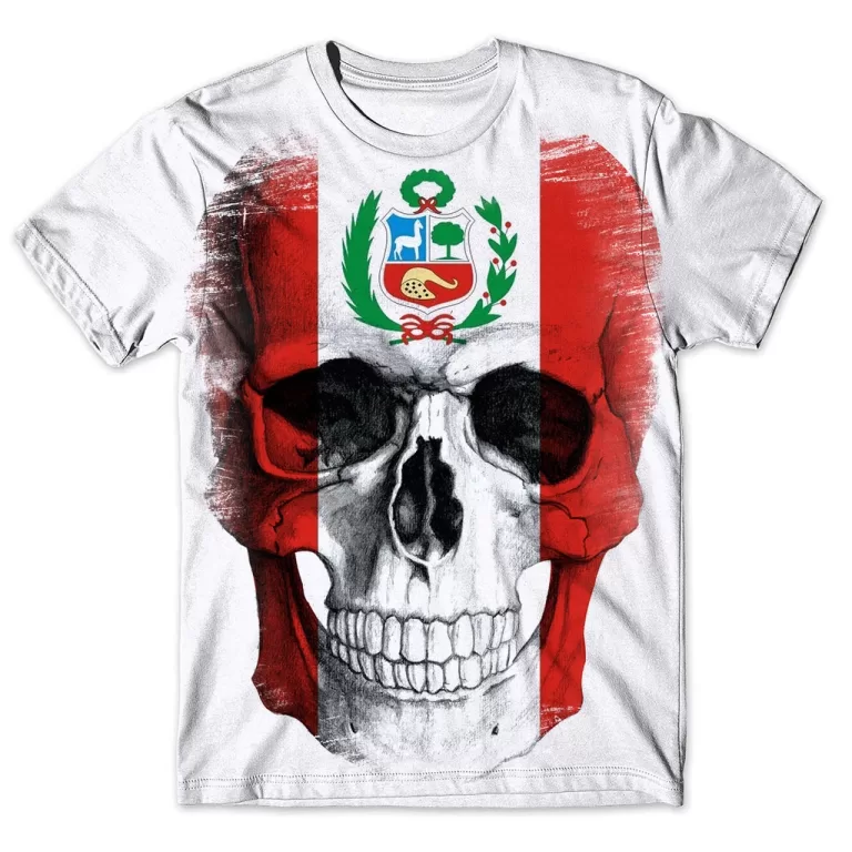 Camisa Camiseta Masculina Caveira Peru 2