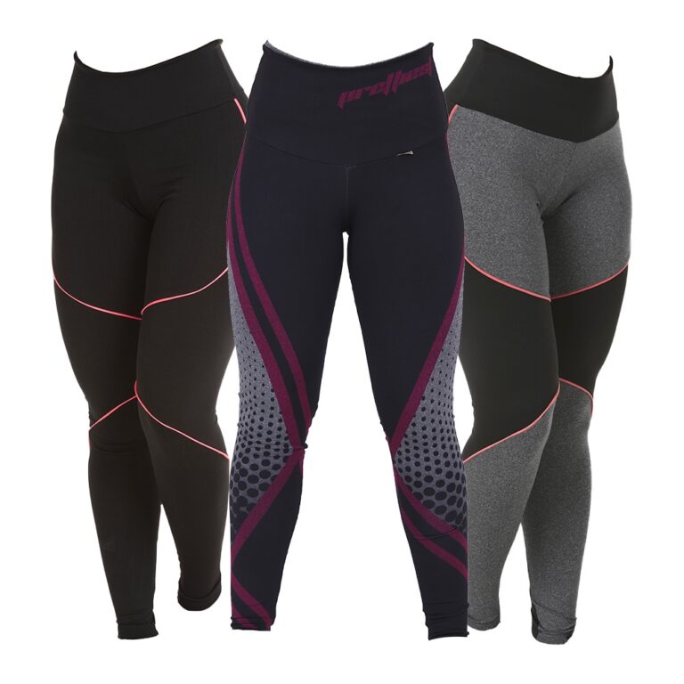 KIT 3 Leggings Diversas Não Fica Transparente Fit