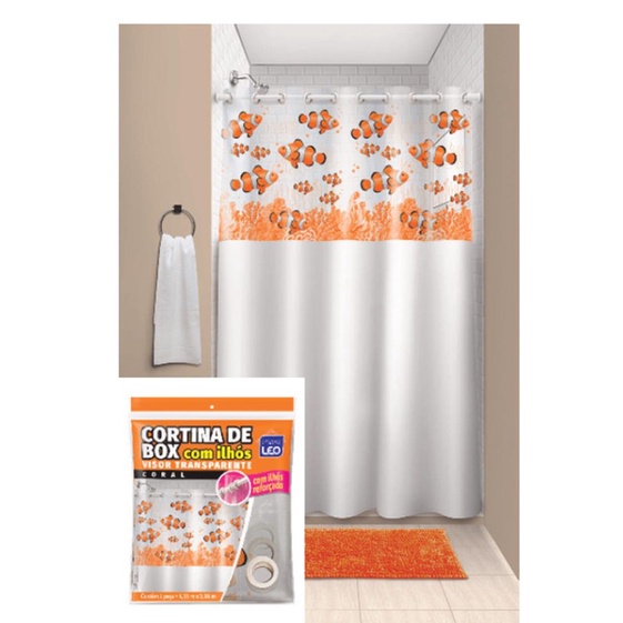 CORTINA P/ BOX VINIL C/ ILHOS 1,35 X 2,00 M