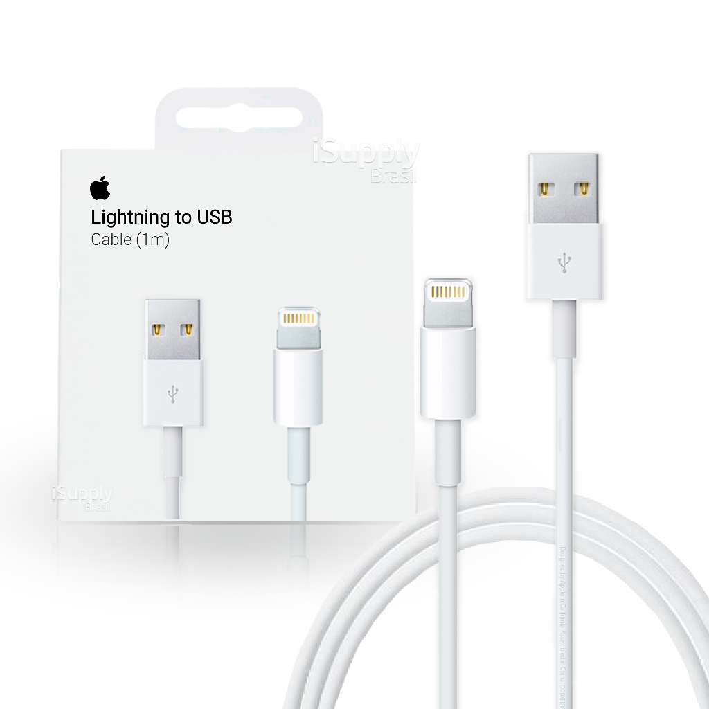 Cabo para iPhone Apple Original Lightning USB-A 1 Metro Com 1 Ano de Garantia