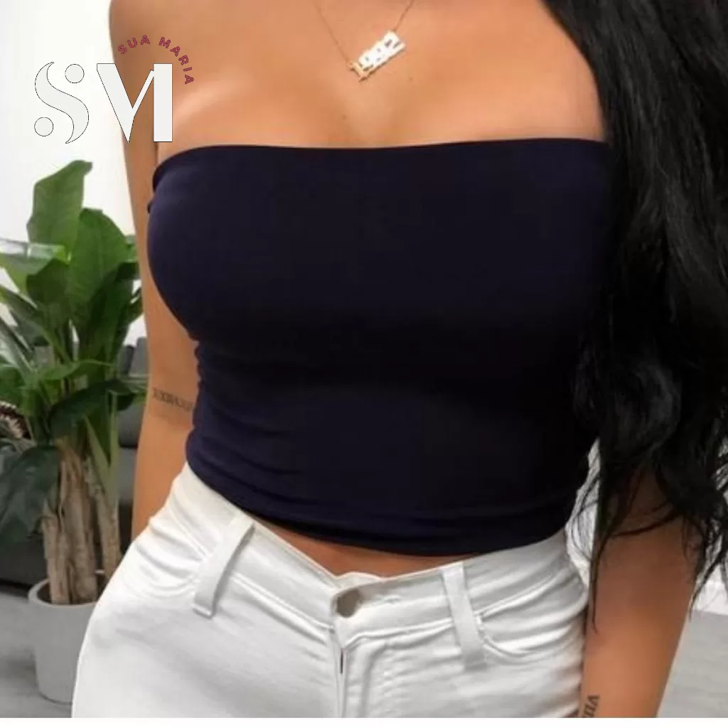 Top Faixa Blogueira feminina liso