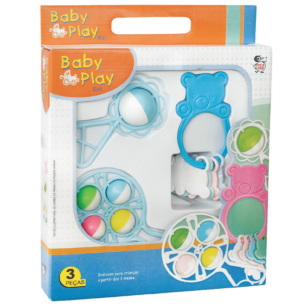 Chocalho para Bebê com Mordedor Menino e Menina Brinquedo Interativo Bebes Acima de 3 meses