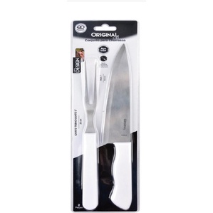 KIT C/ 2 PÇS P/ CHURRASCO – FACA 7 + GARFO 