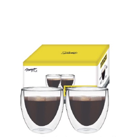 JG C/ 2 COPOS P/ CAFÉ 80 ML PAREDE DUPLA
