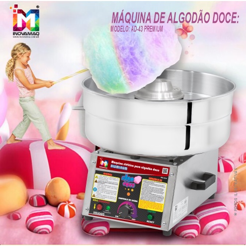 Máquina P/ Algodão Doce Ad-43 C/ Frete Grátis E