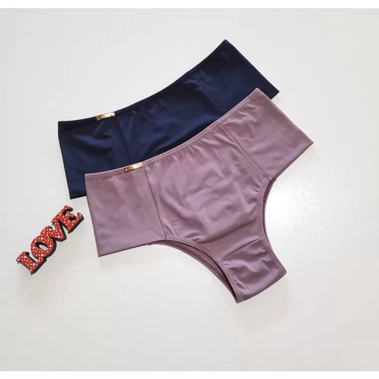 Kit 2 Calcinha Pala Gestante Segura Barriga Alta: 