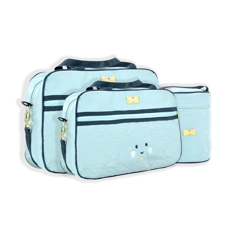 Kit 4 Peças – Sacola, Frasqueira, Trocador 