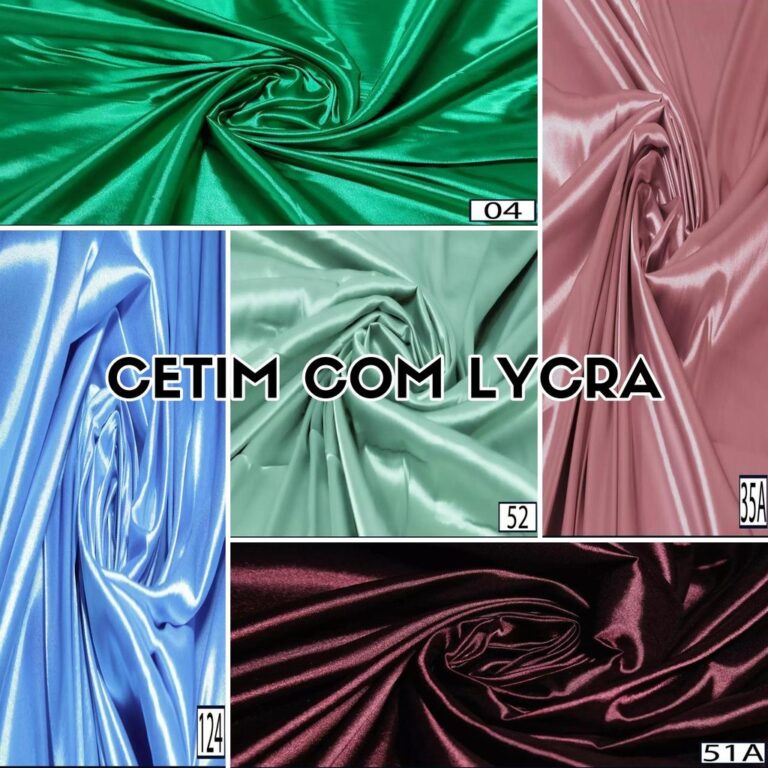 6 Metros Tecido Cetim Com Lycra Elastano – V