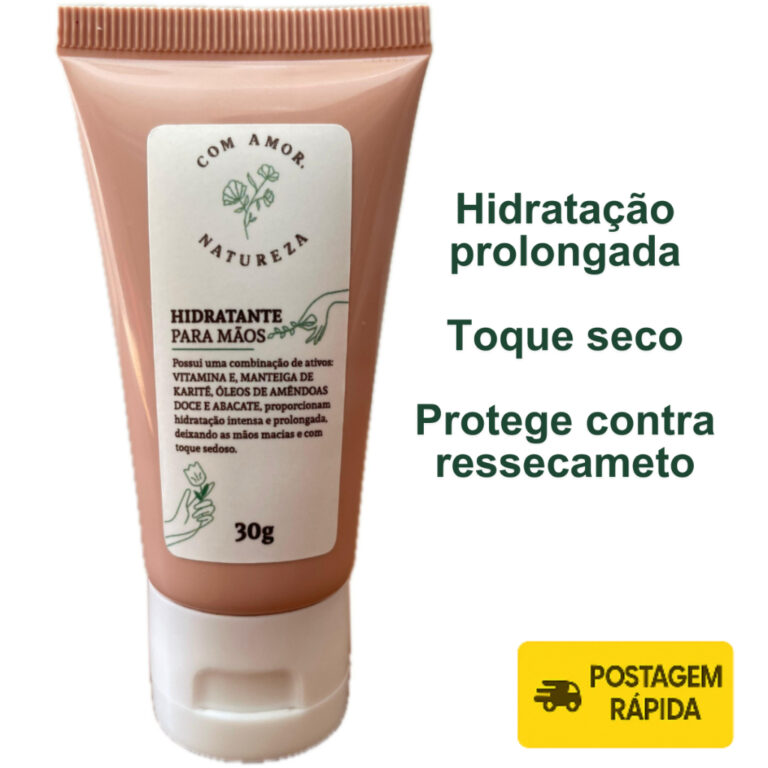 Hidratante de Mãos 30g | Karité, Vitamina E e Am