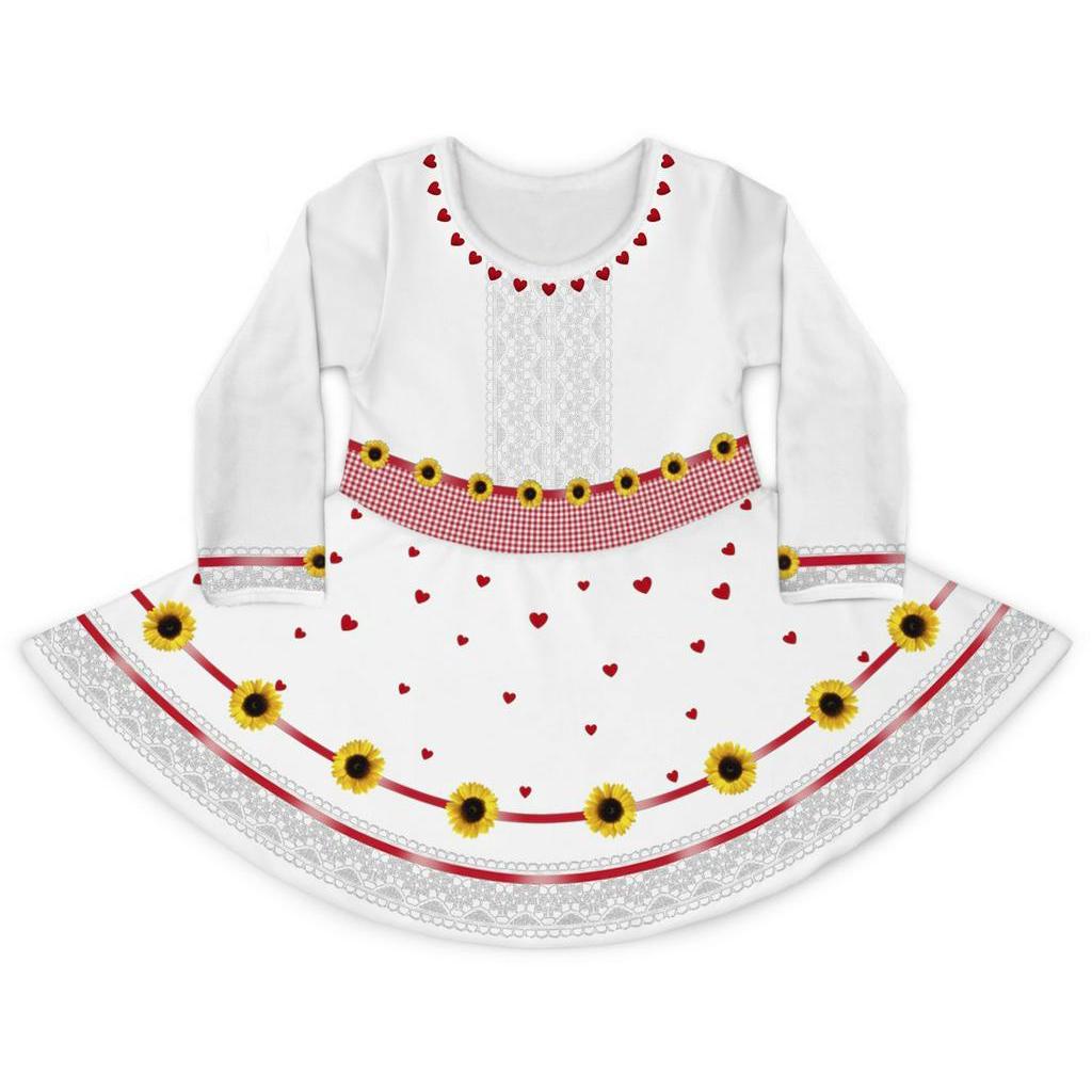 Vestido Bebê Infantil Festa Junina Noiva Caipira MiniBoo Proteção Solar 50+