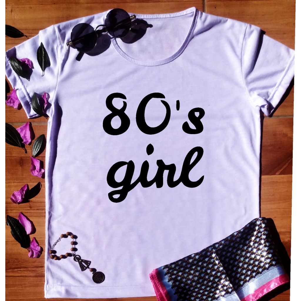 Camisa Baby look feminina 80s girls