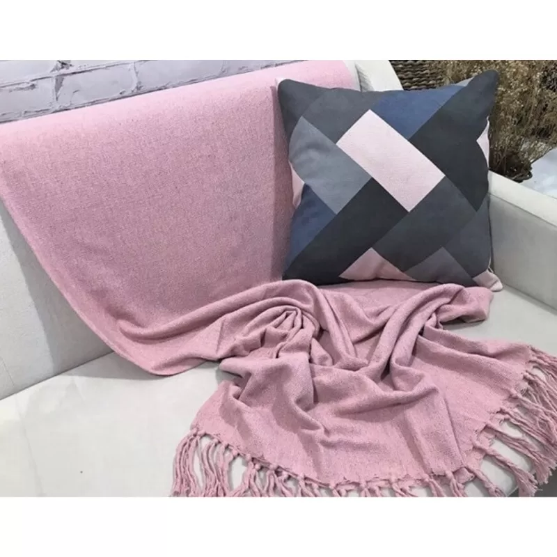 Manta Para Sofá 2,20×1,50 Decoração Promoção Com Nó nas pontas
