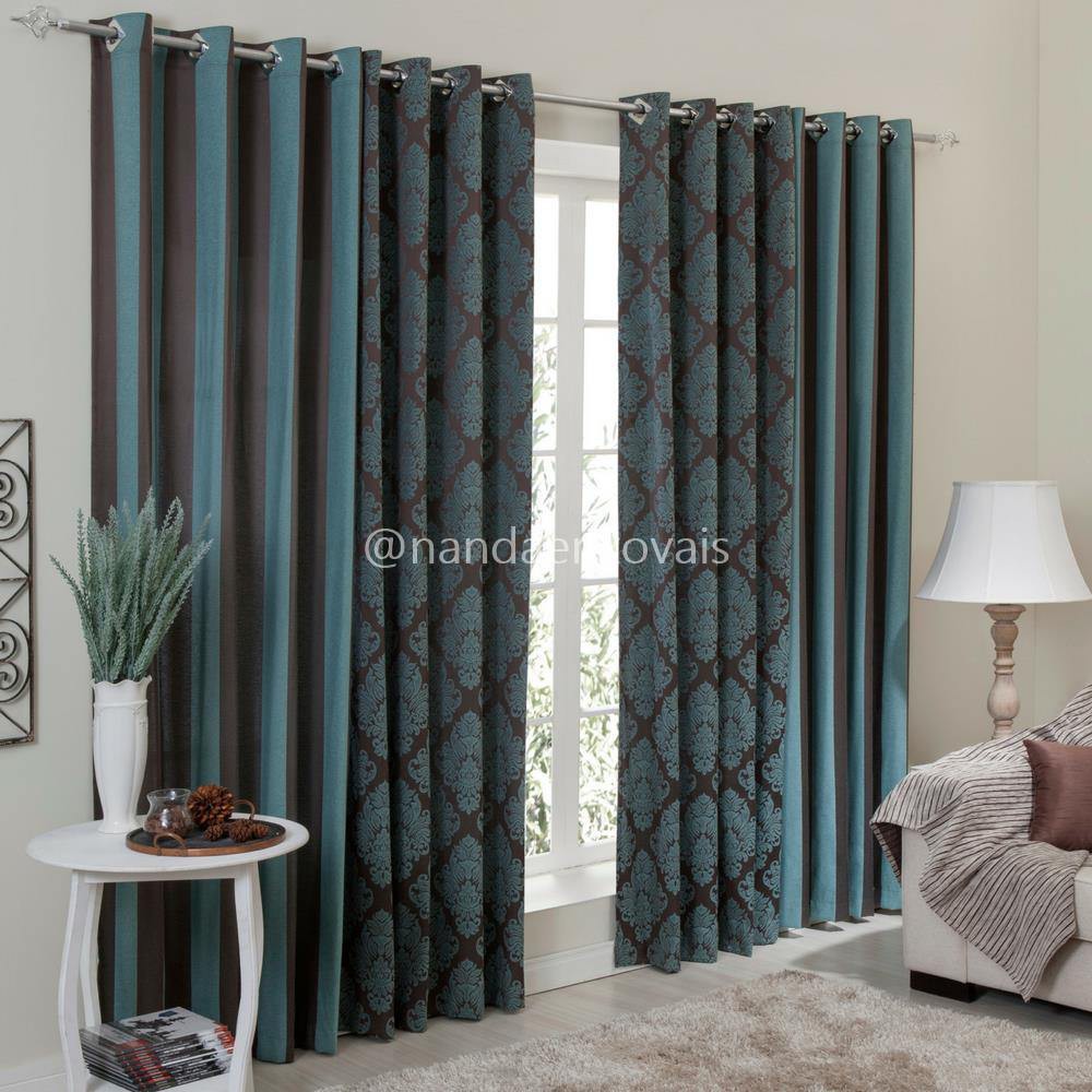Cortinas Duo Jacquard Semi Blackout 8,00m X 2,80m Grossa