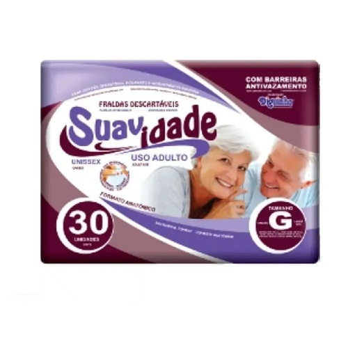 KIT 3 FRALDA GERIATRICA SUAVIDADE G – 30 uni