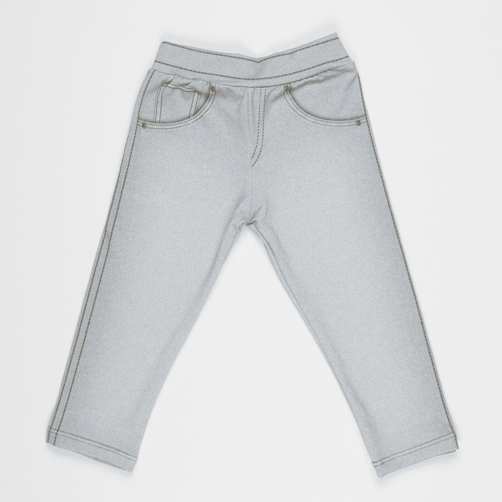 Calça Fake Jeans Bebê e Infantil Cinza MiniBoo Proteção Solar