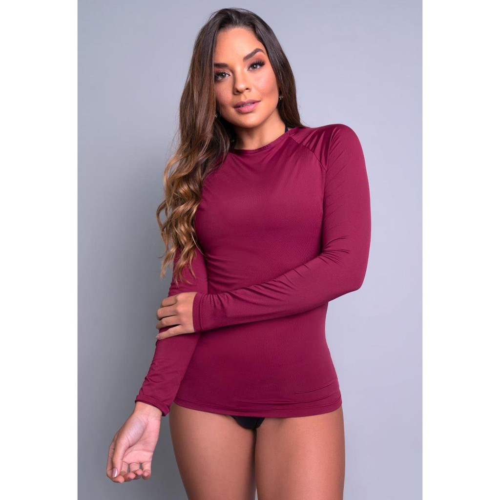 Camisa Térmica UV FEMININA fpu 50+ gelada fria Malha Ice