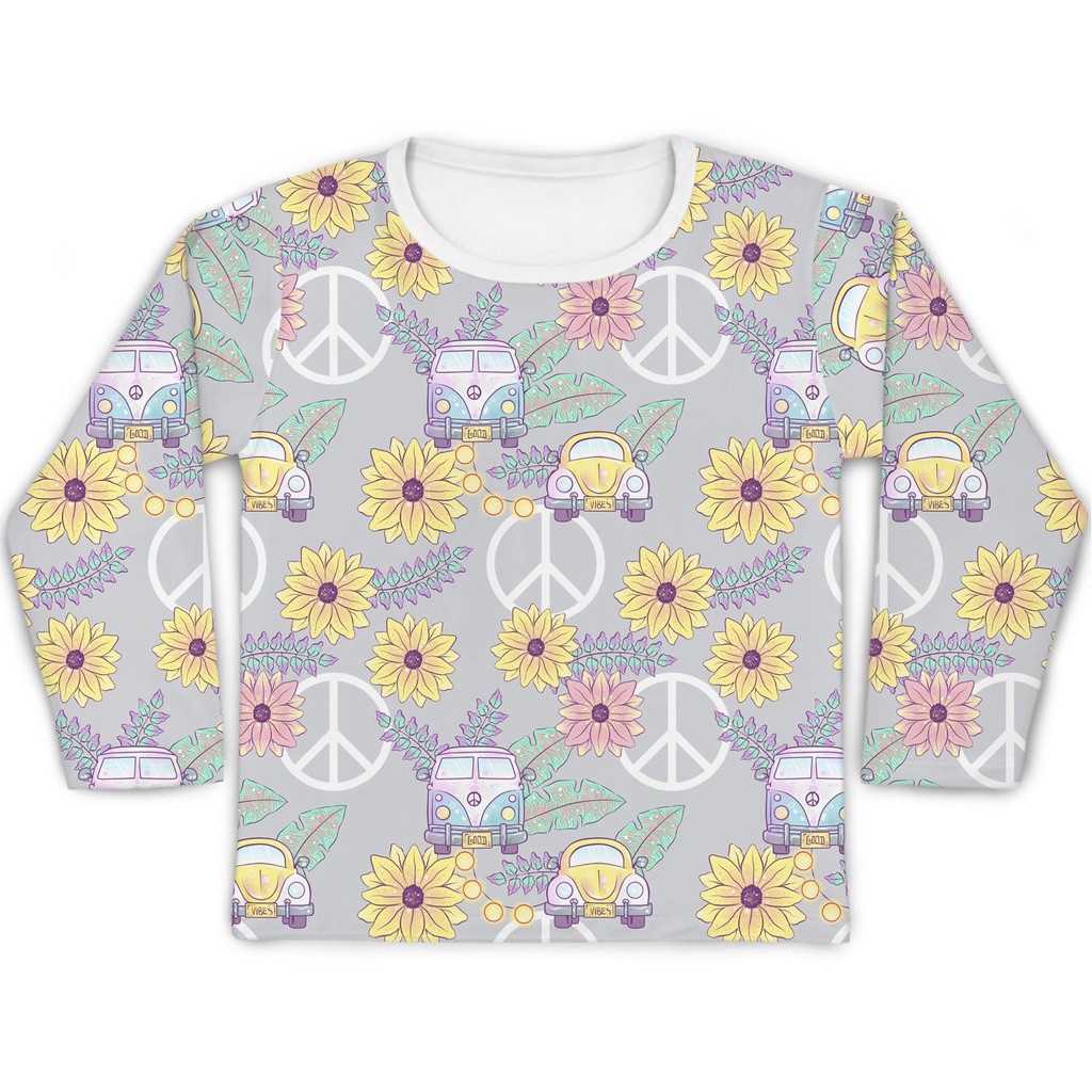 Blusa Feminina Manga Longa Infantil Menina Fusca Proteção Solar 50+ Mini Boo