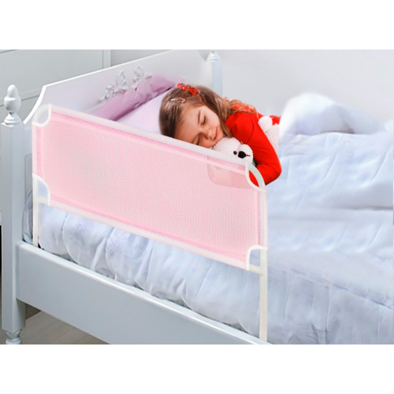 Grade De Cama Com Tela de Proteção Segurança P/ Crianças e Idosos Cama Normal Ou Box