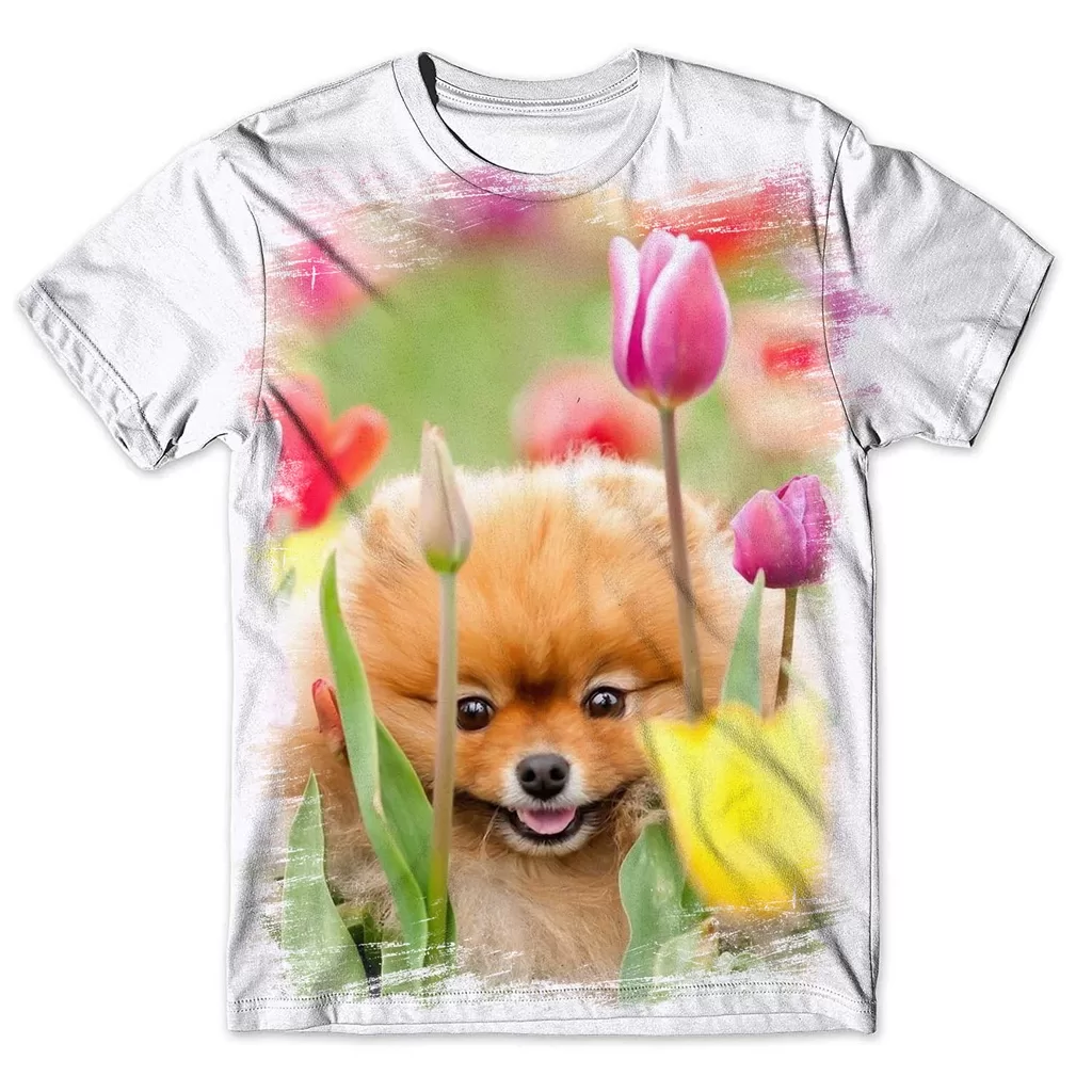 Camisa Camiseta Masculina Cachorro Lulu da Pomerânia 3