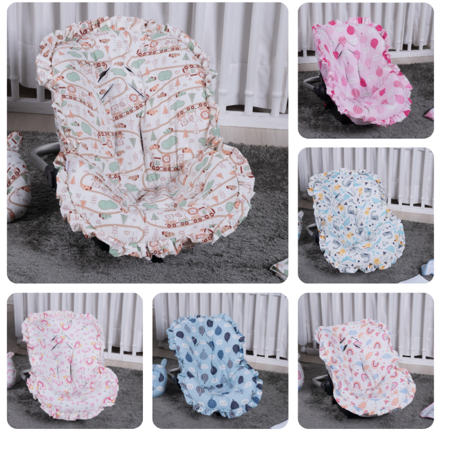 Capa Para Bebê Conforto Acolchoada Universal 100% Algodão Menino Menina