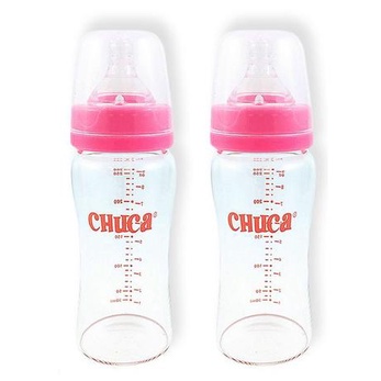 KIT 2 MAMADEIRAS VIDRO BICO SILICONE CHUCA –
