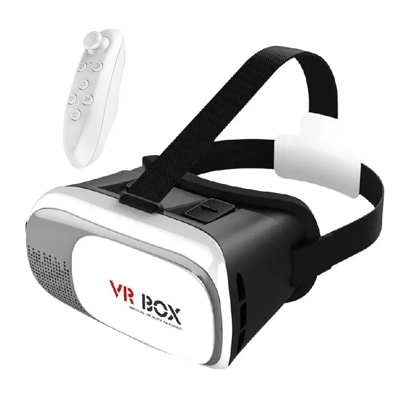 Óculos de Realidade Virtual 3D VR Box Com Controle Remoto