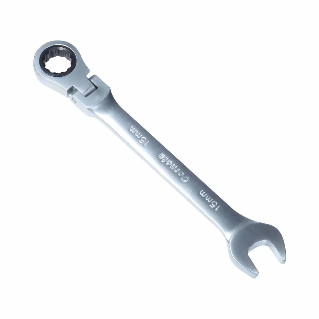 Chave Combinada Com Catraca Articulada 15MM Profissional CRV Corneta