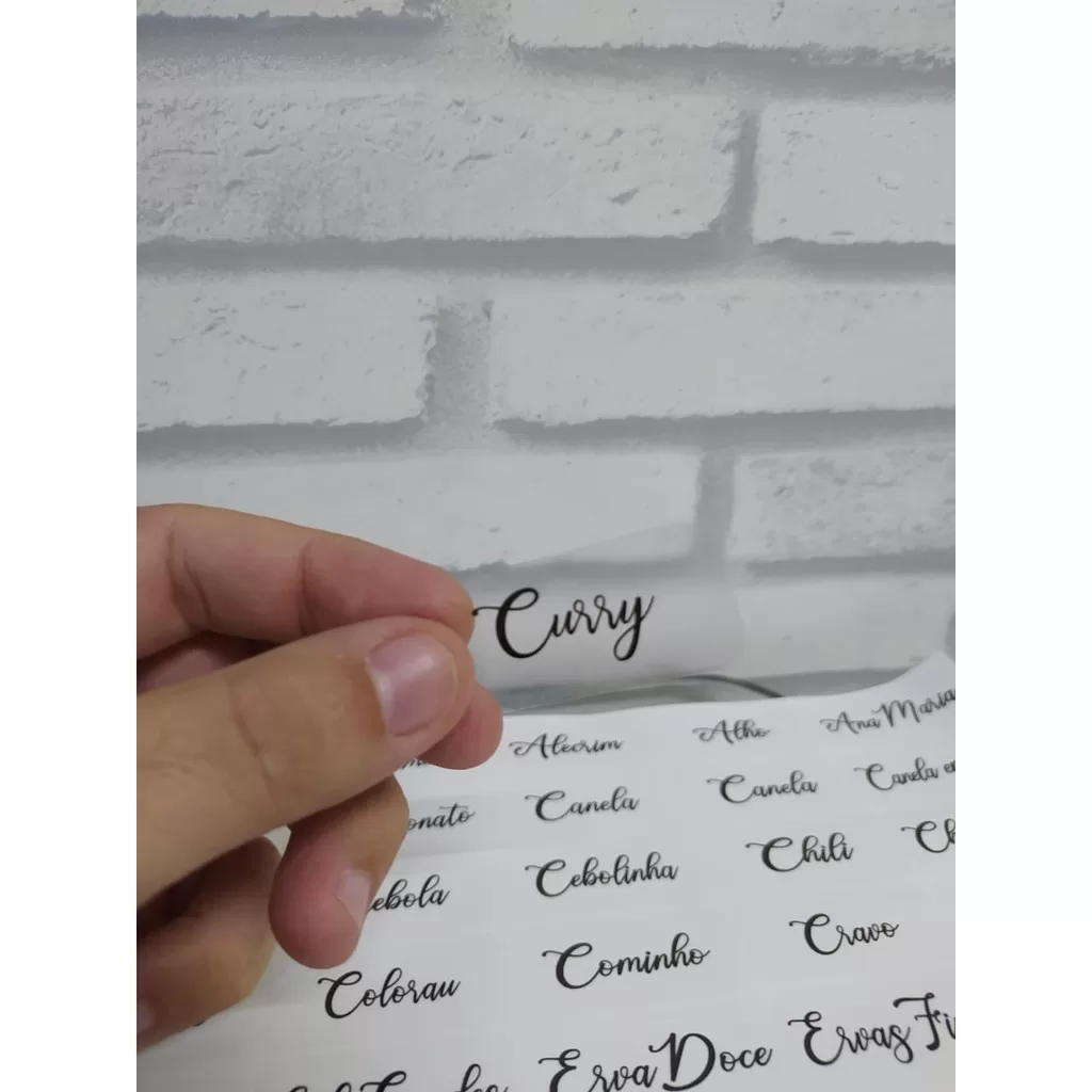 Adesivos Para Potes e Vidros de Temperos 50 Etiquetas