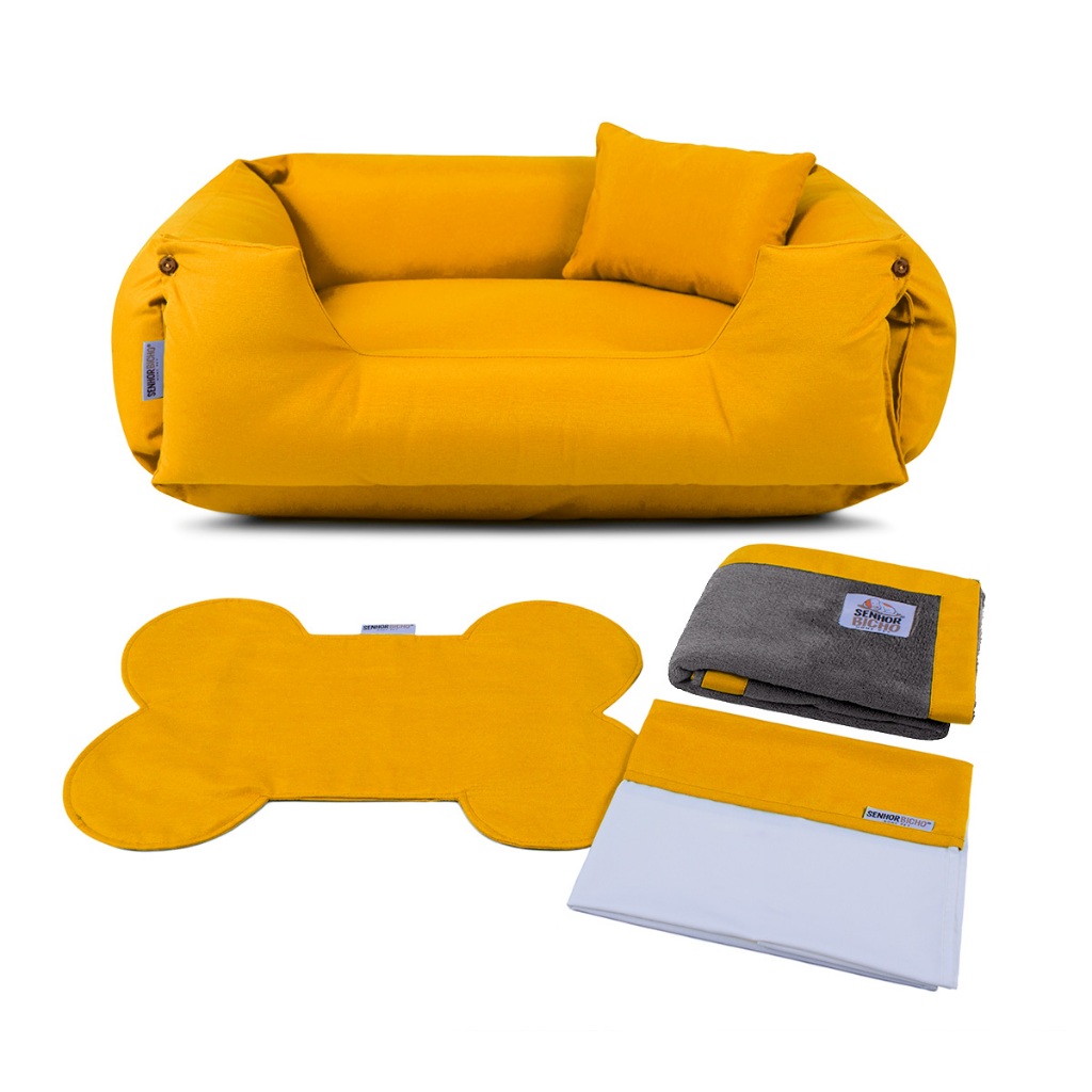 Enxoval Cama de Cachorro Impermeável Kit Caminha Pet Dupla Face Lola 65×50 Várias Cores