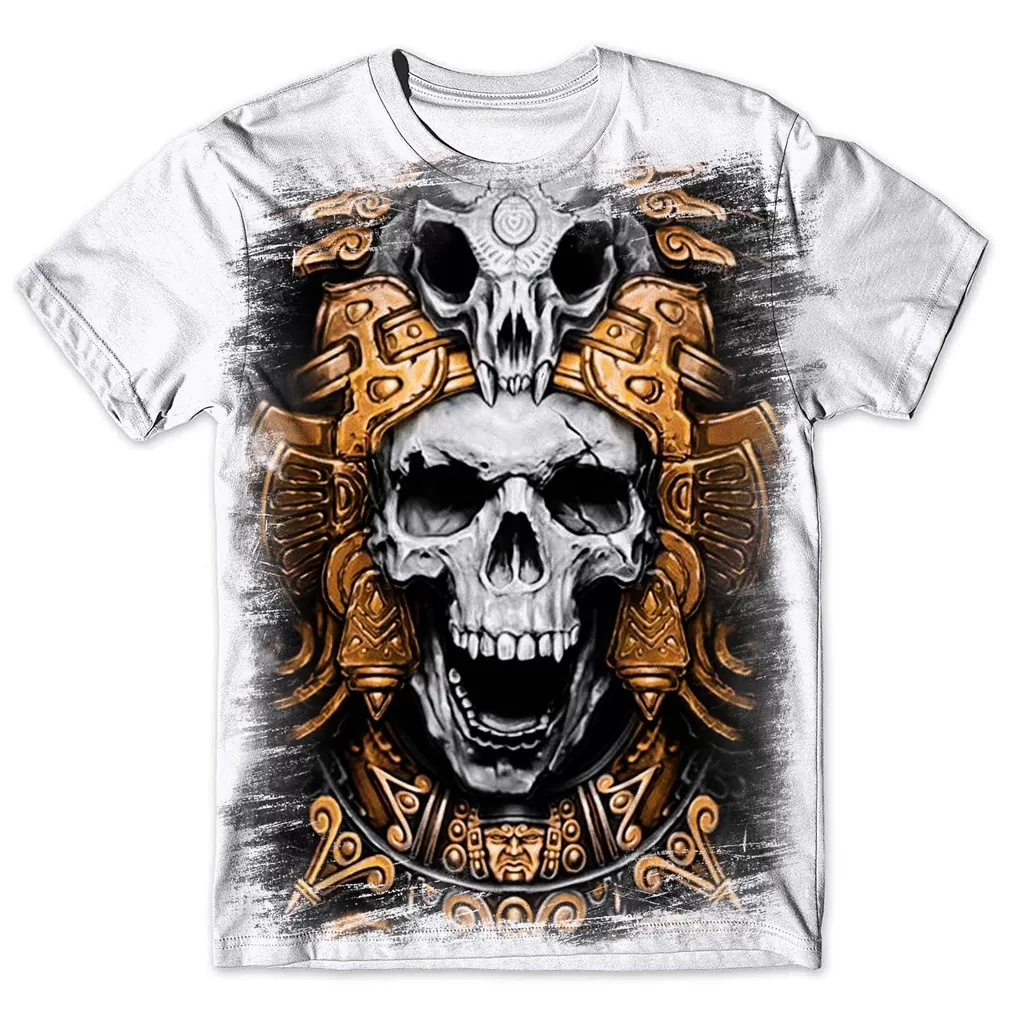 Camisa Camiseta Masculina Caveira 66