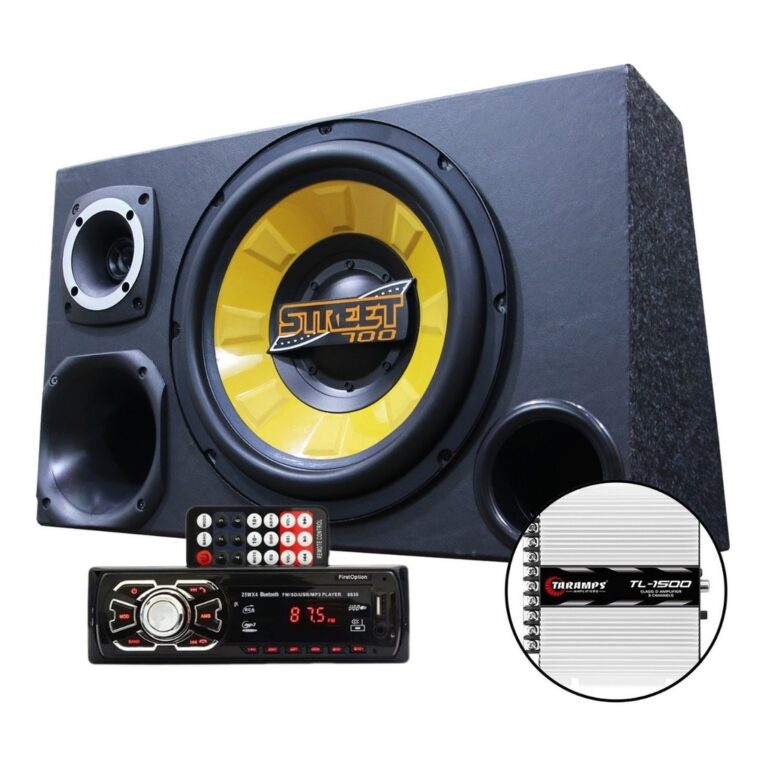 Kit Som Caixa Trio Sub Spyder 700w Aparelho Blueto