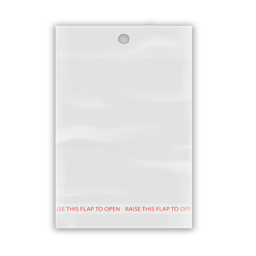 Saco Adesivado 13x30cm com Furo para Pendurar – 100 unidades – Kafe Embalagens