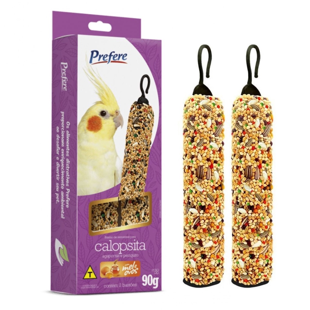 Bastão de Sementes Para Calopsitas Agapornis Periquitos 25g ou 75g Giba Prefere