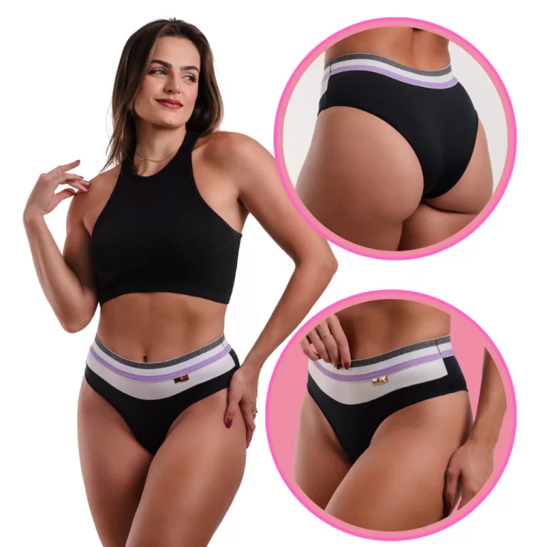 Kit Calcinhas Tanga Conforto Moda Íntima Elástic