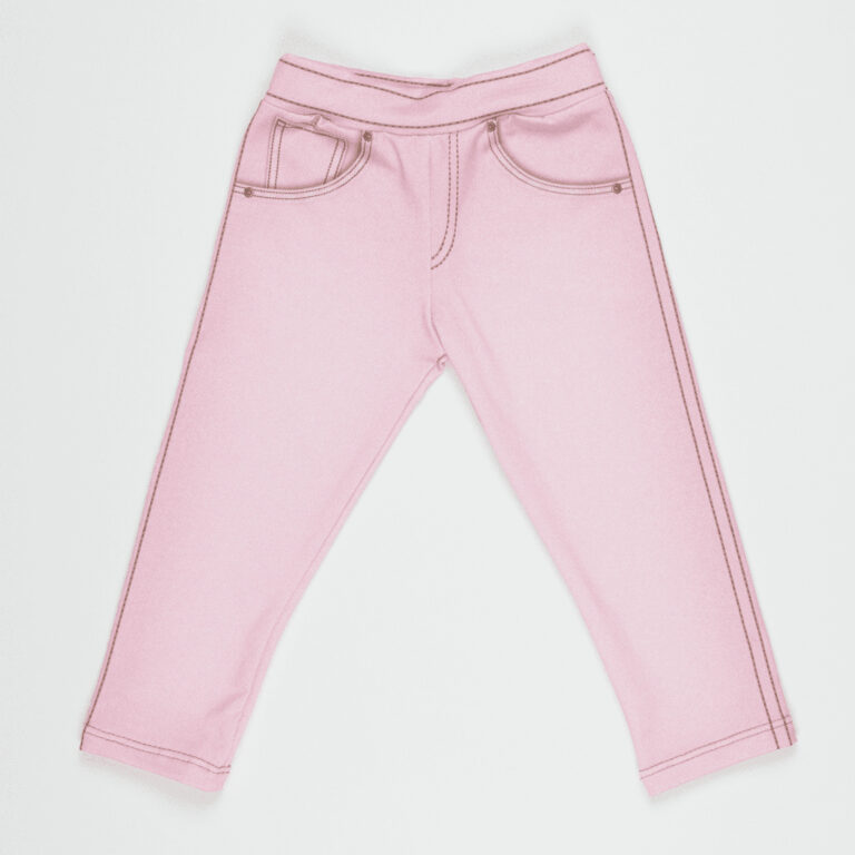 Calça Fake Jeans Bebê e Infantil Rosa MiniBoo Pr