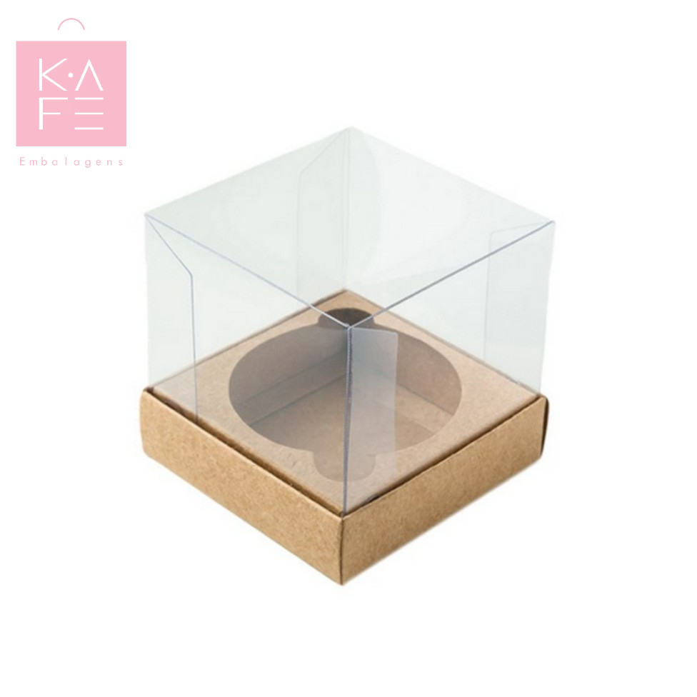 Caixa para 1 Cupcake 8x8x8cm Kafe Embalagens