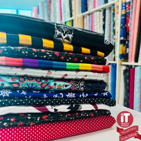 Cetim Charmousse Estampado 1 metro x 1,5 de Largur